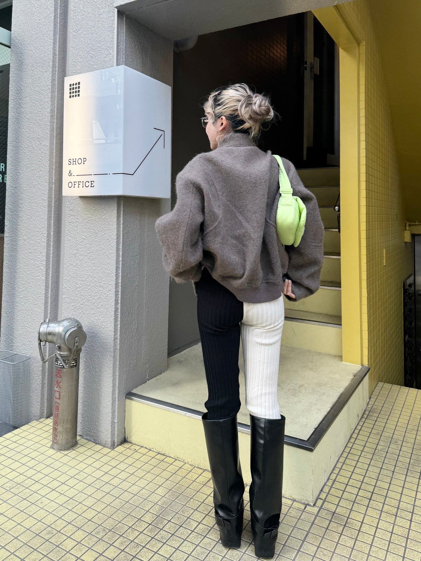 Relax rib pants