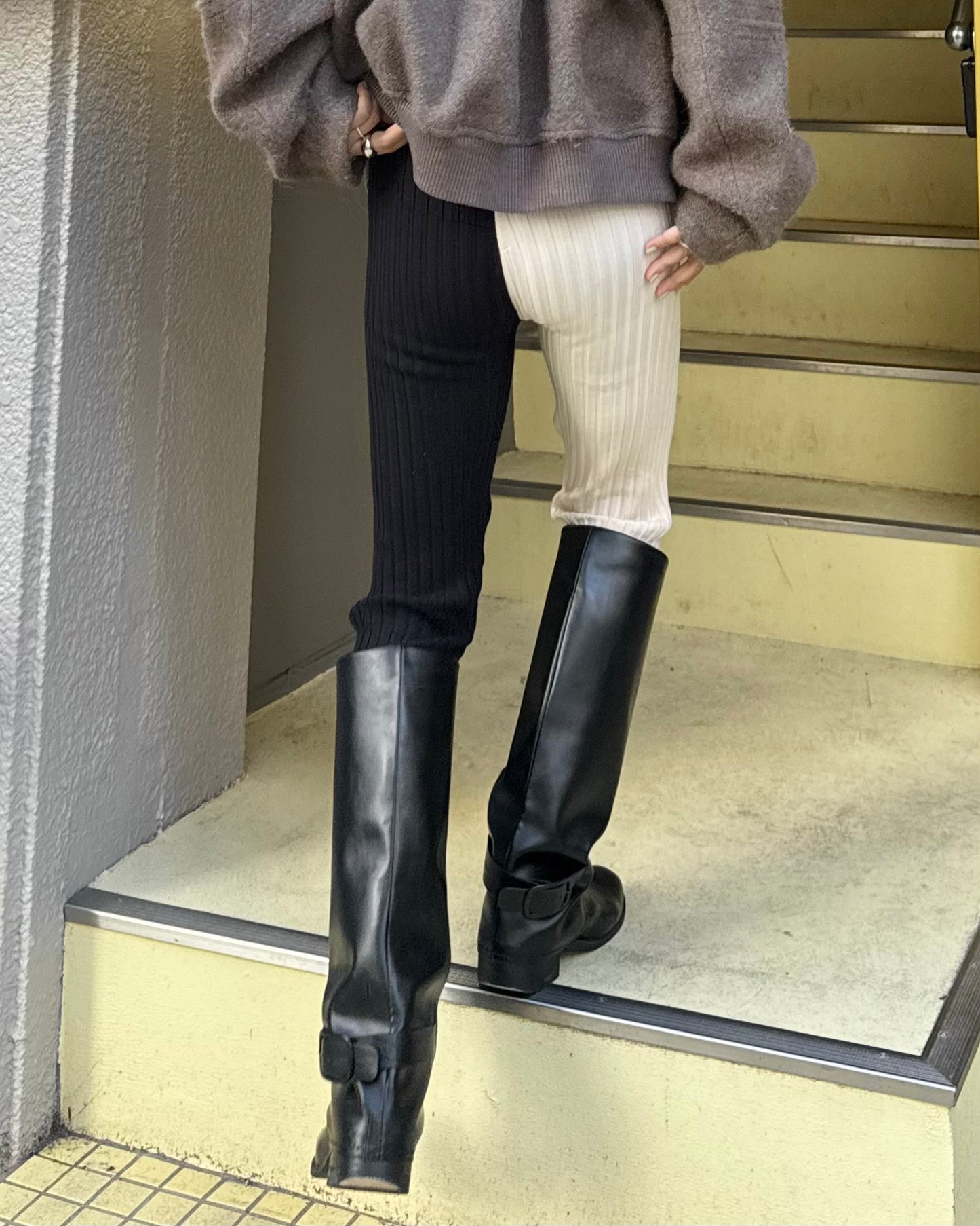 Relax rib pants