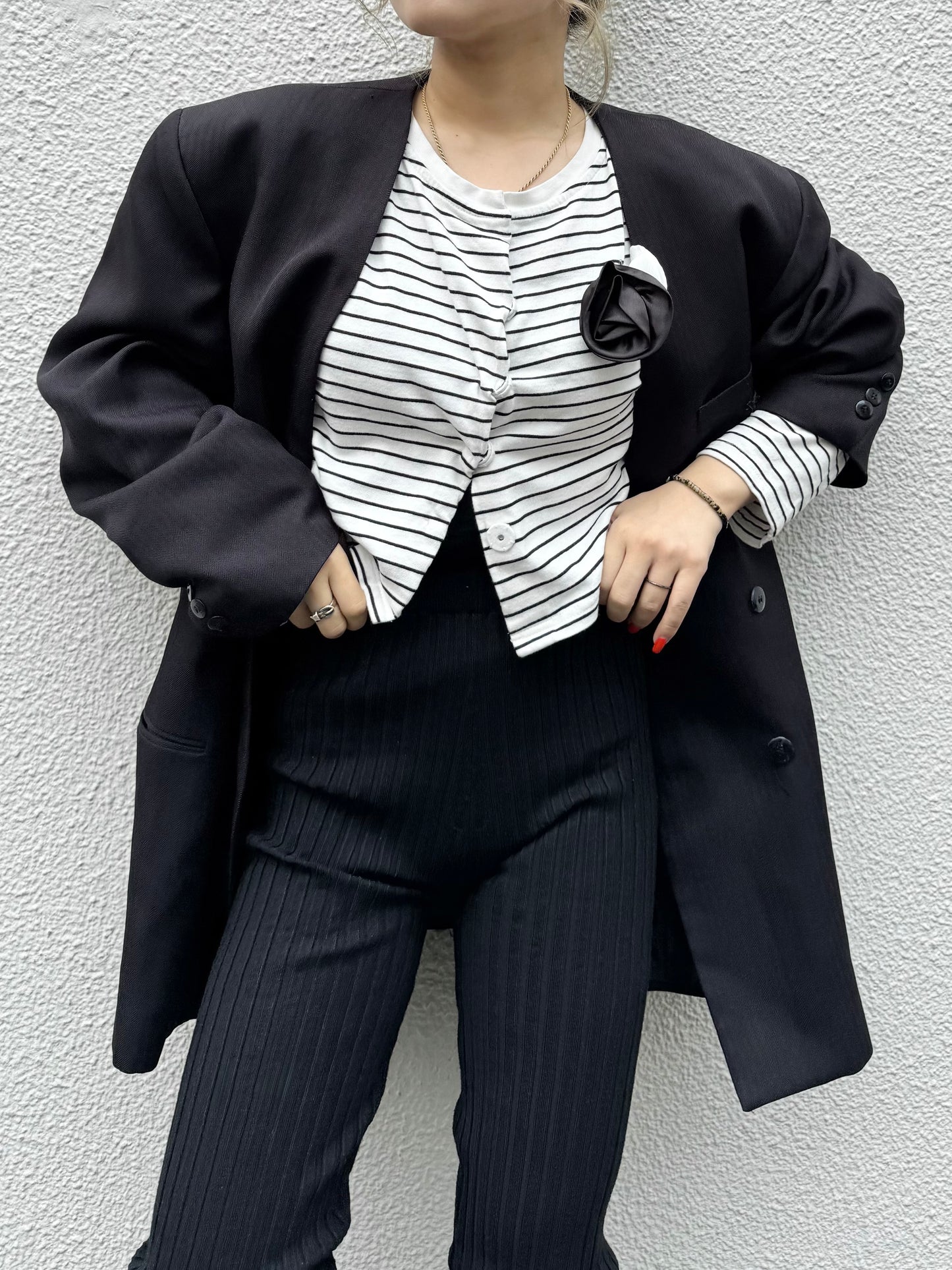Relax rib pants