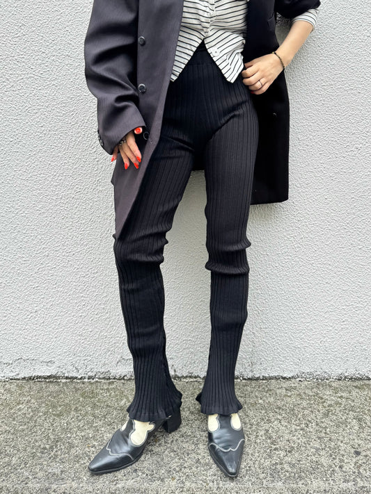 Relax rib pants
