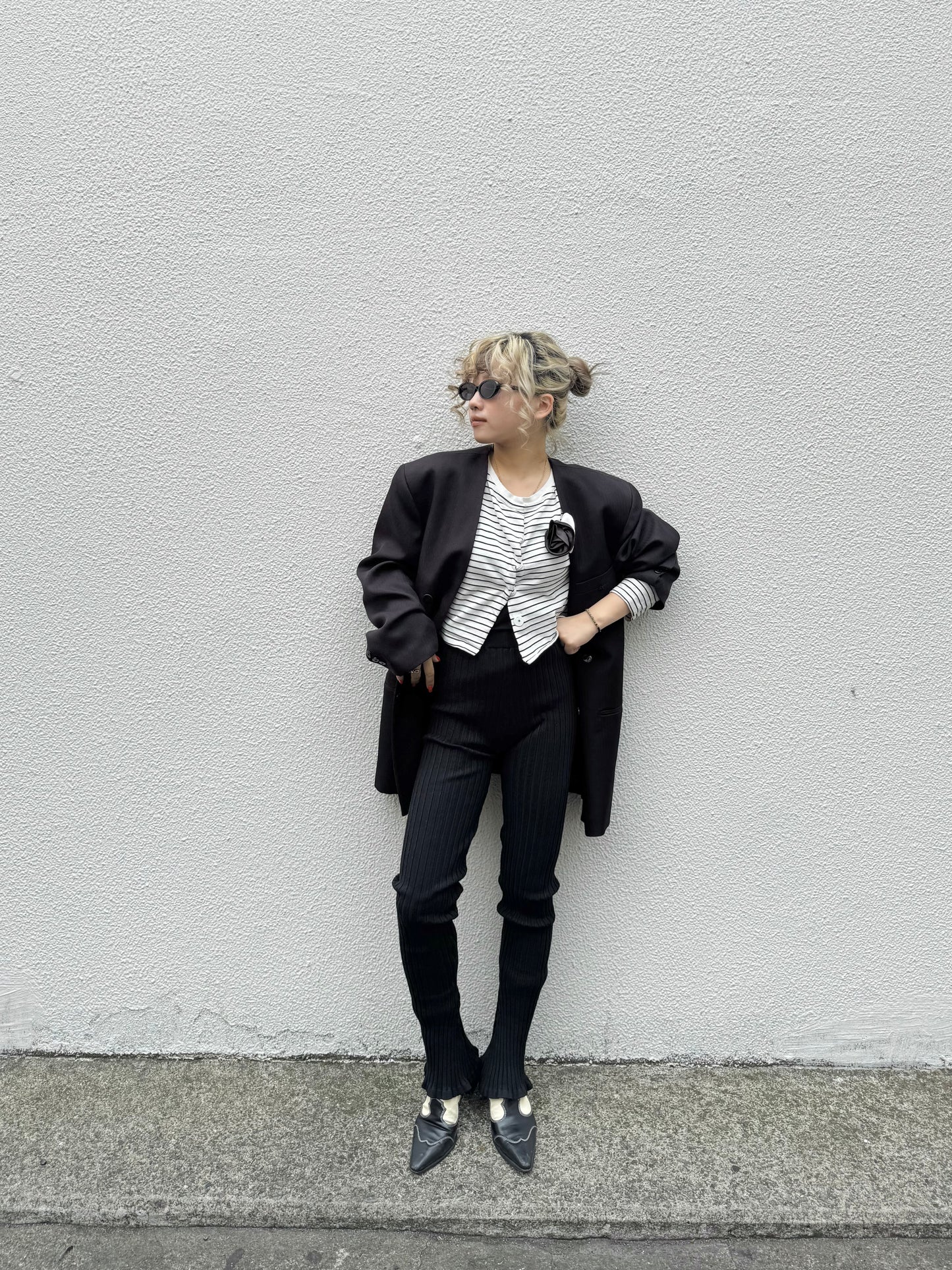 Relax rib pants