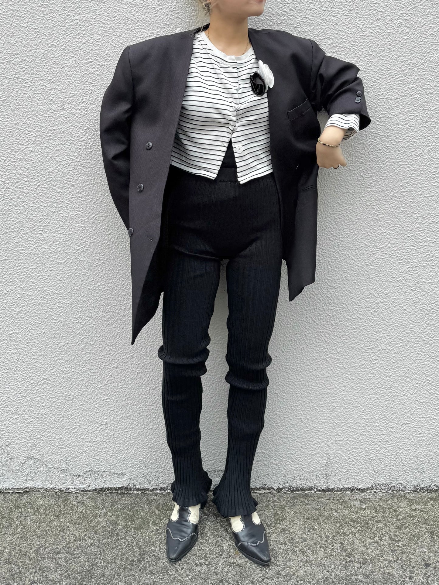 Relax rib pants