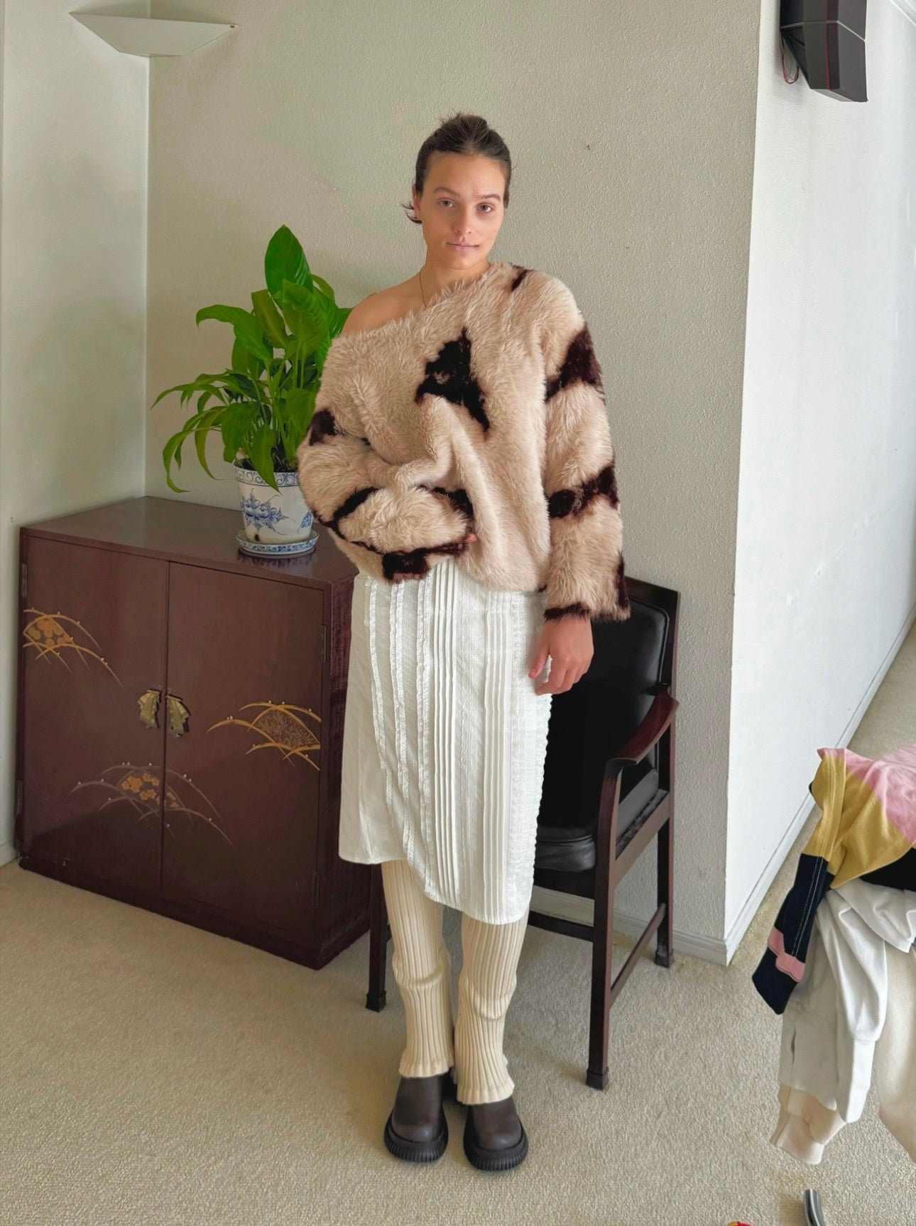 Relax rib pants