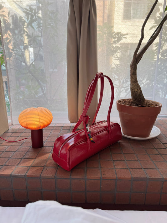 Leather french bread bag