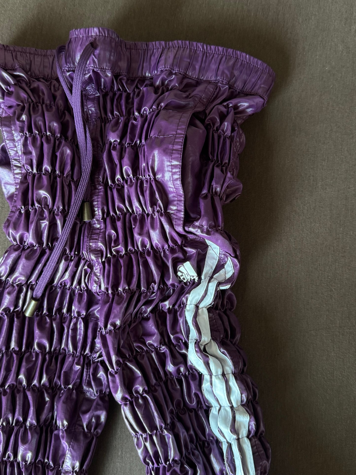 Gather jersey pants purple