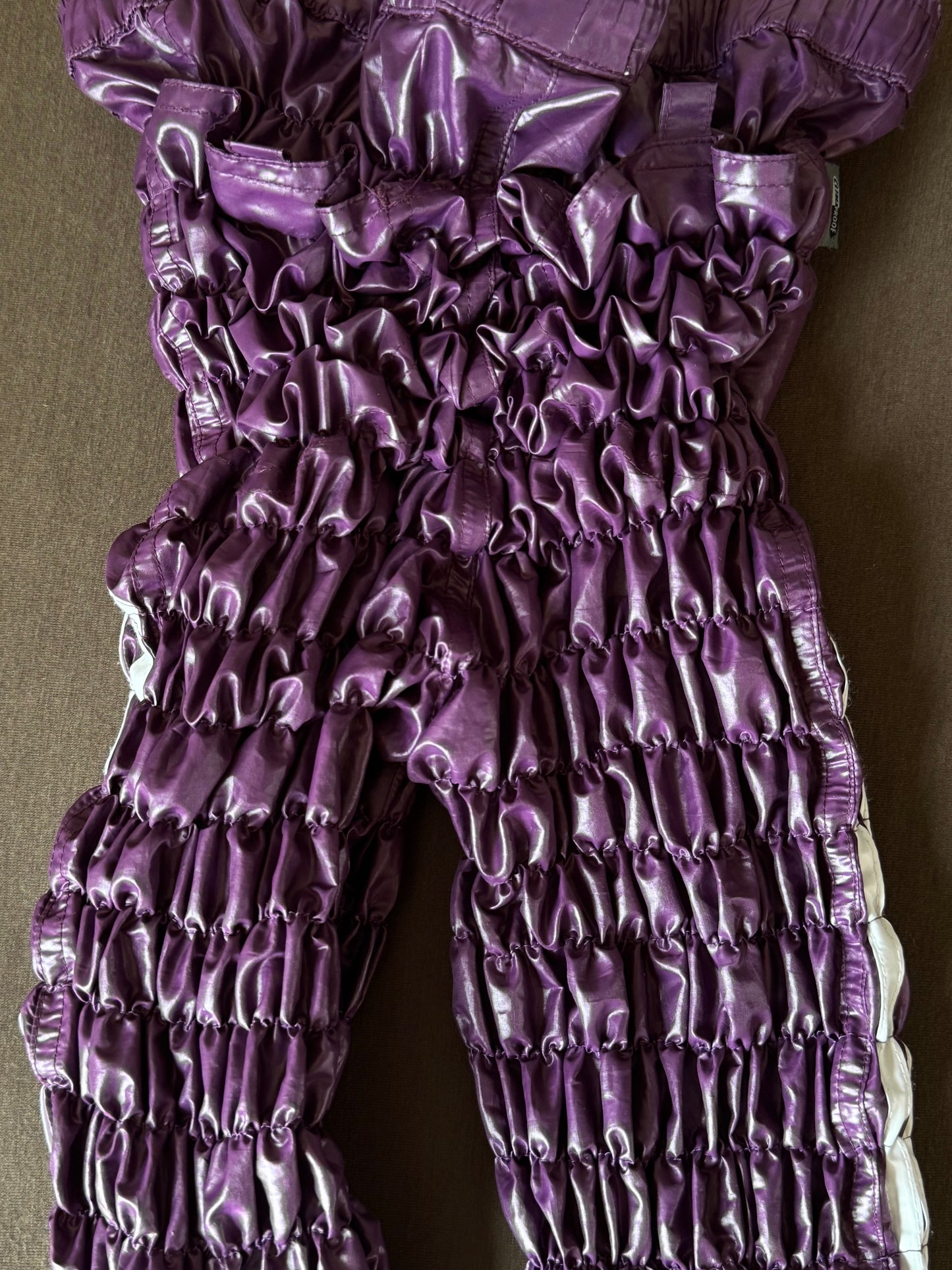 Gather jersey pants purple