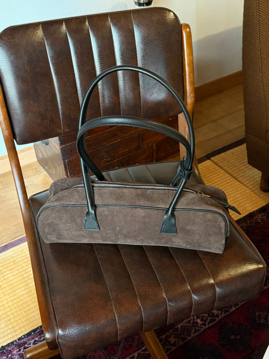 Leather french bread bag