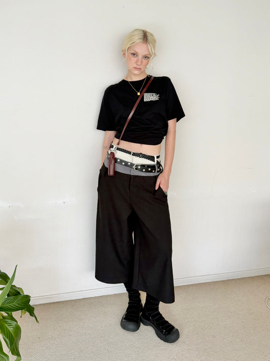Twin belt pants