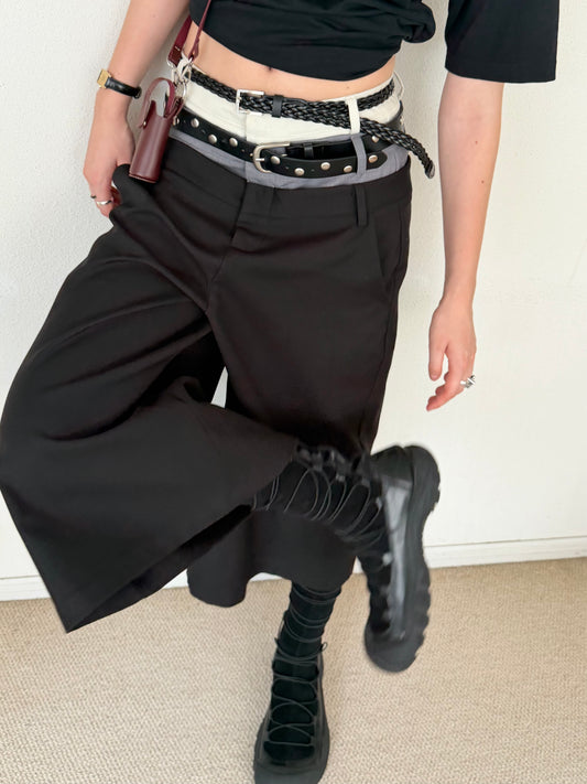 Twin belt pants