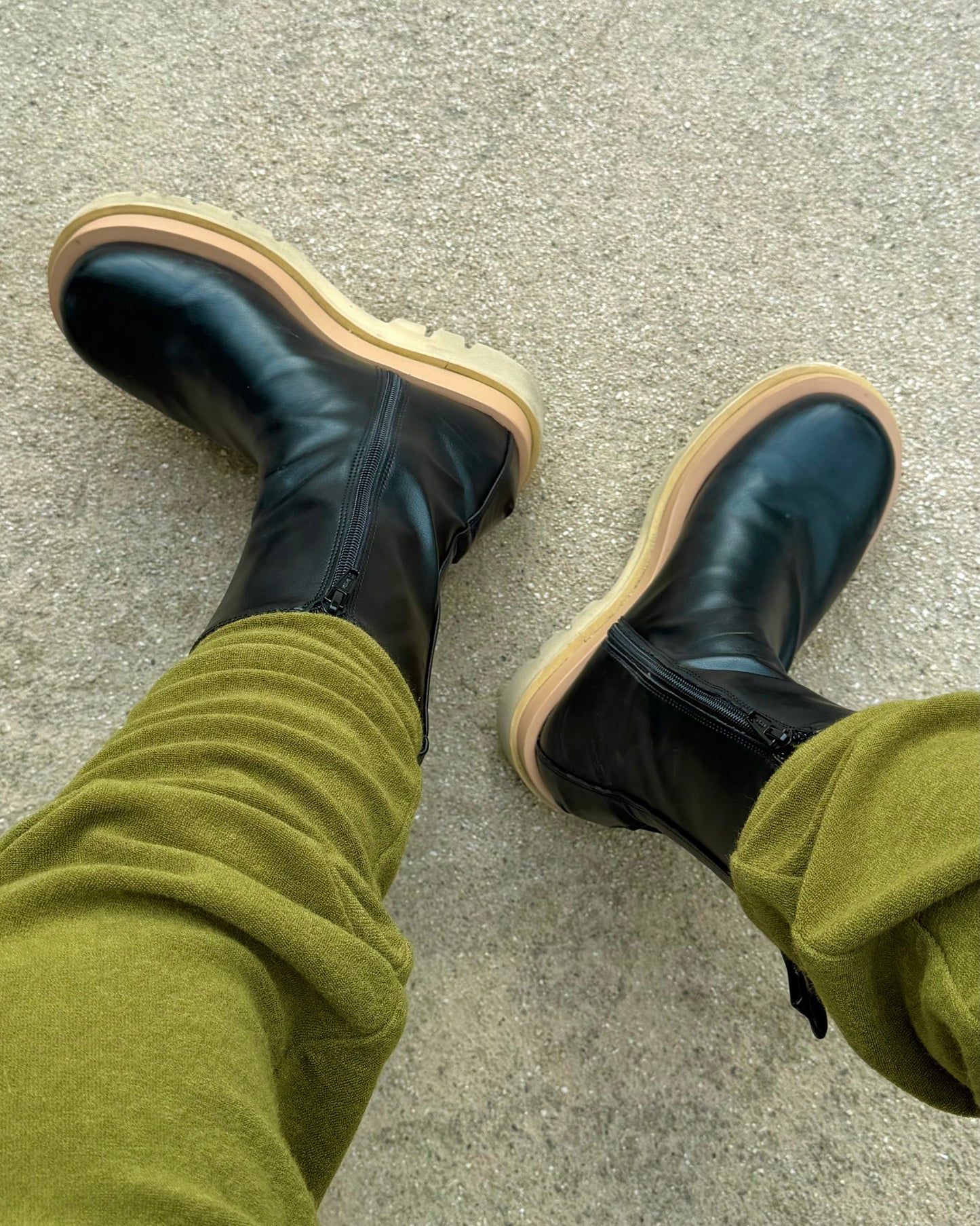 2tone sole boots