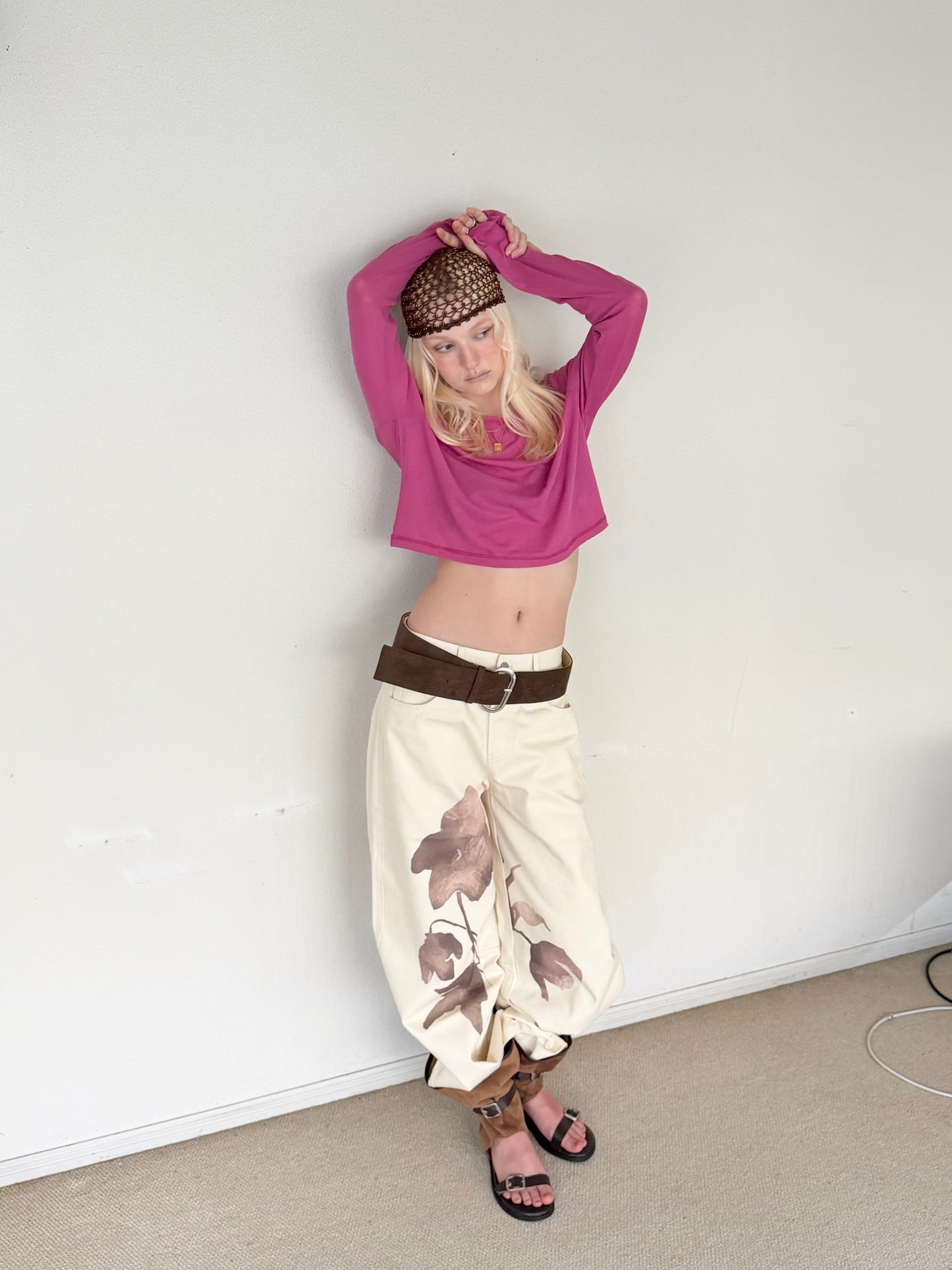 Garden denim pants