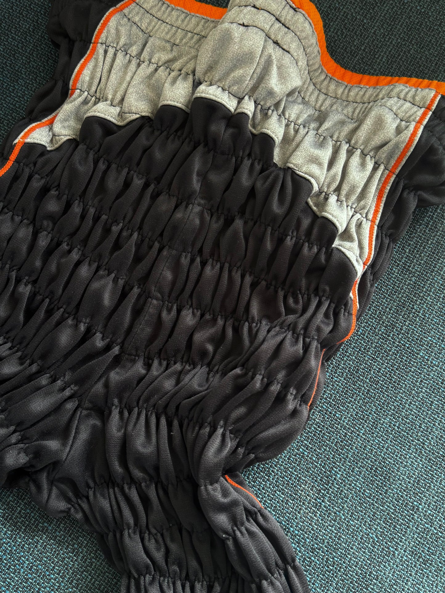 Gather jersey pants orange