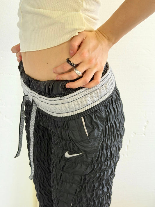 Gather jersey pants bicolor