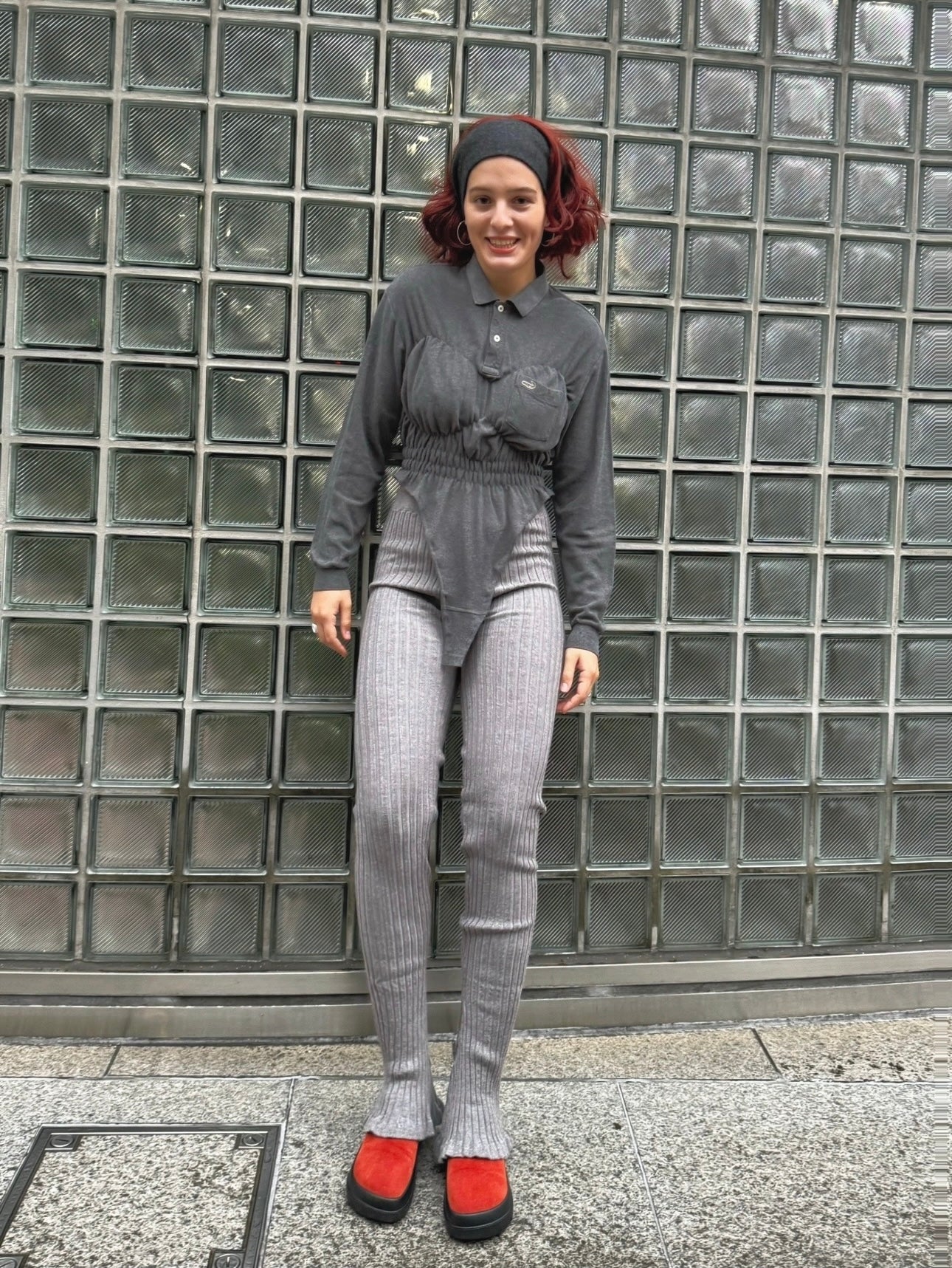 Relax rib pants