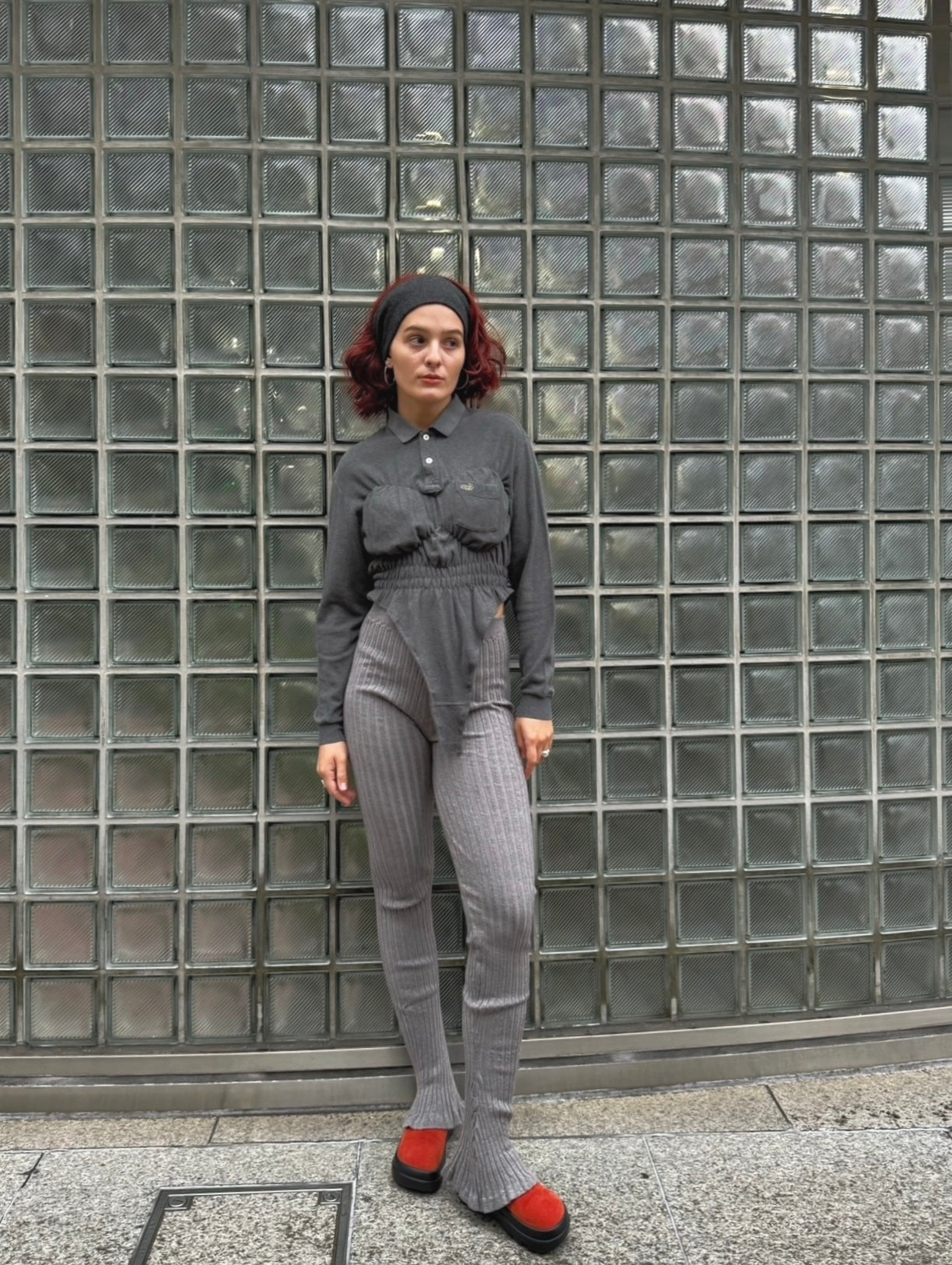 Relax rib pants