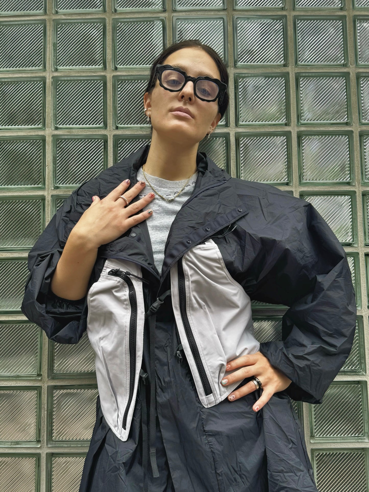 Oversized rain hoodie