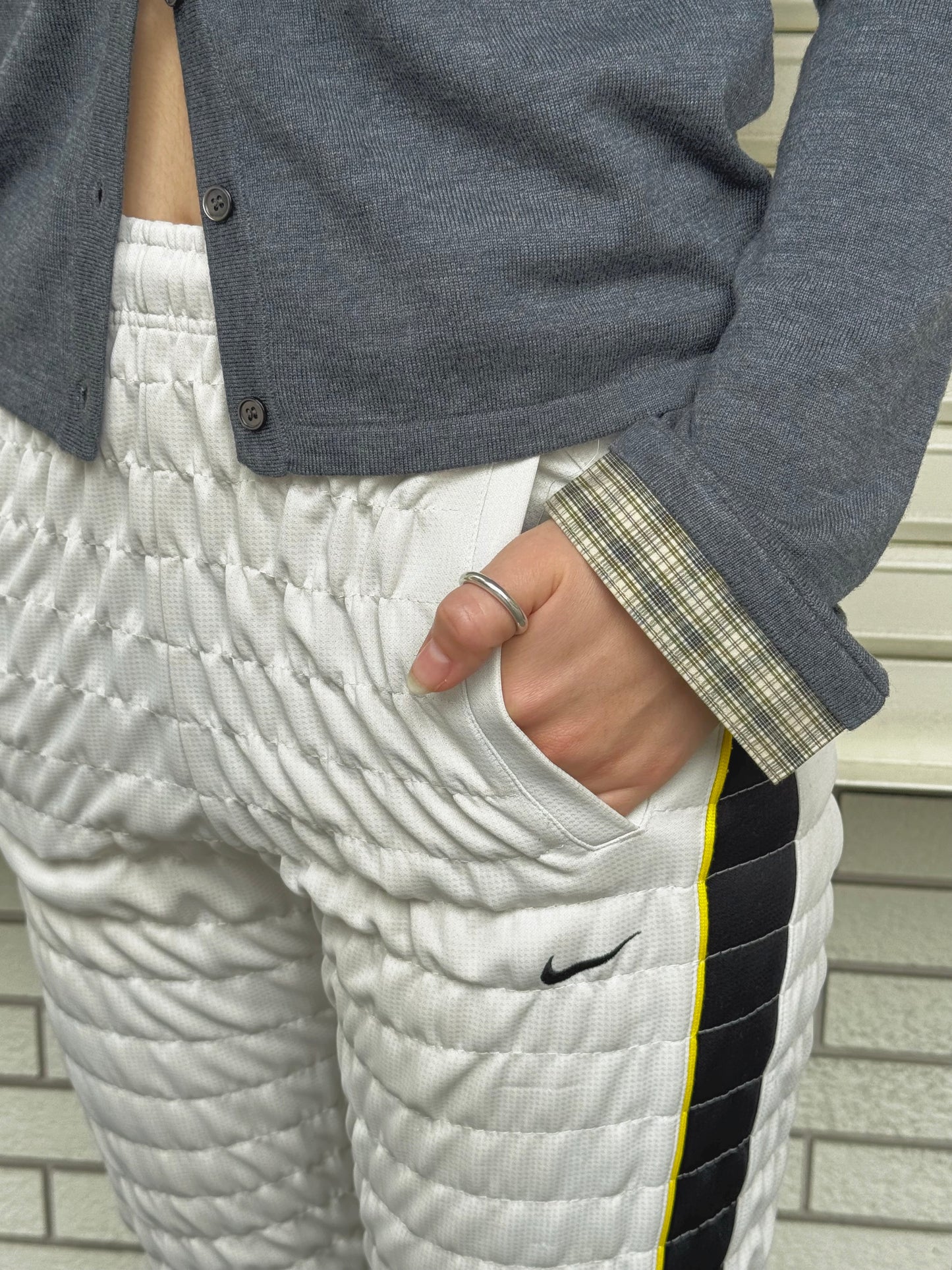 Gather jersey pants gray