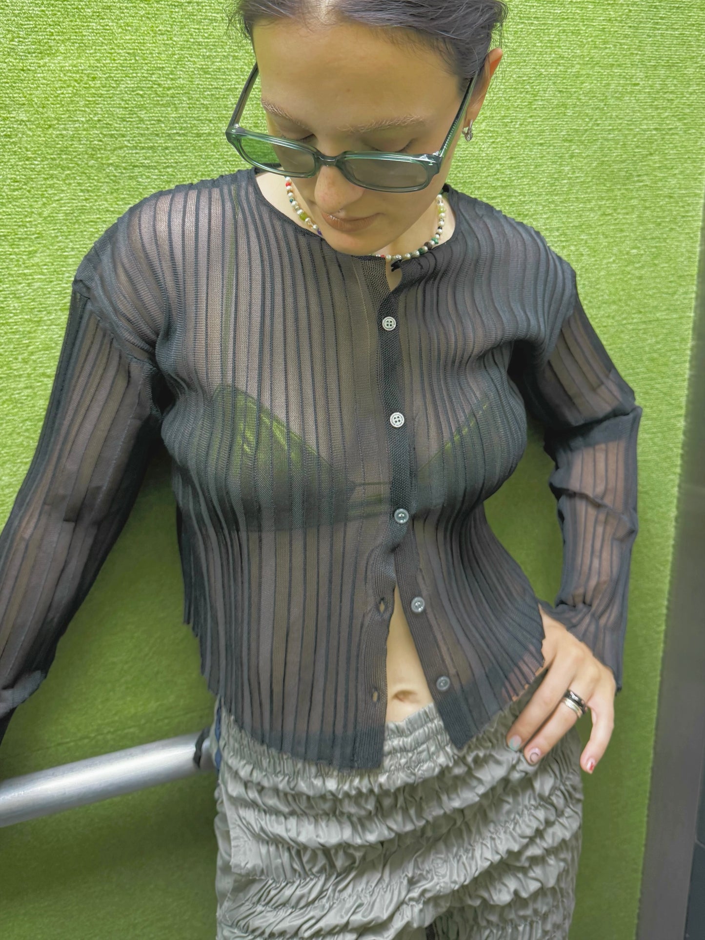 Nu see-through cardigan
