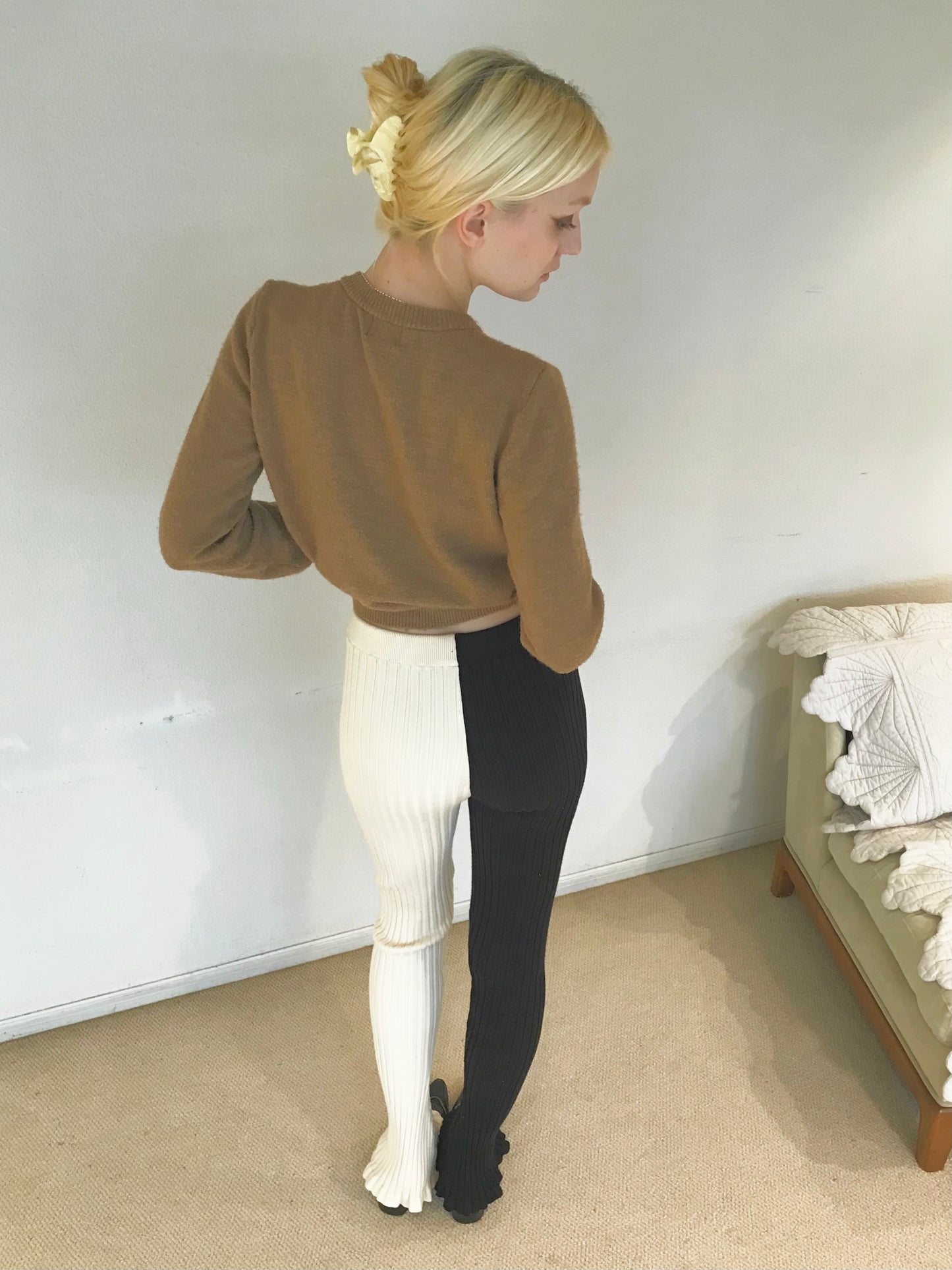 Relax rib pants
