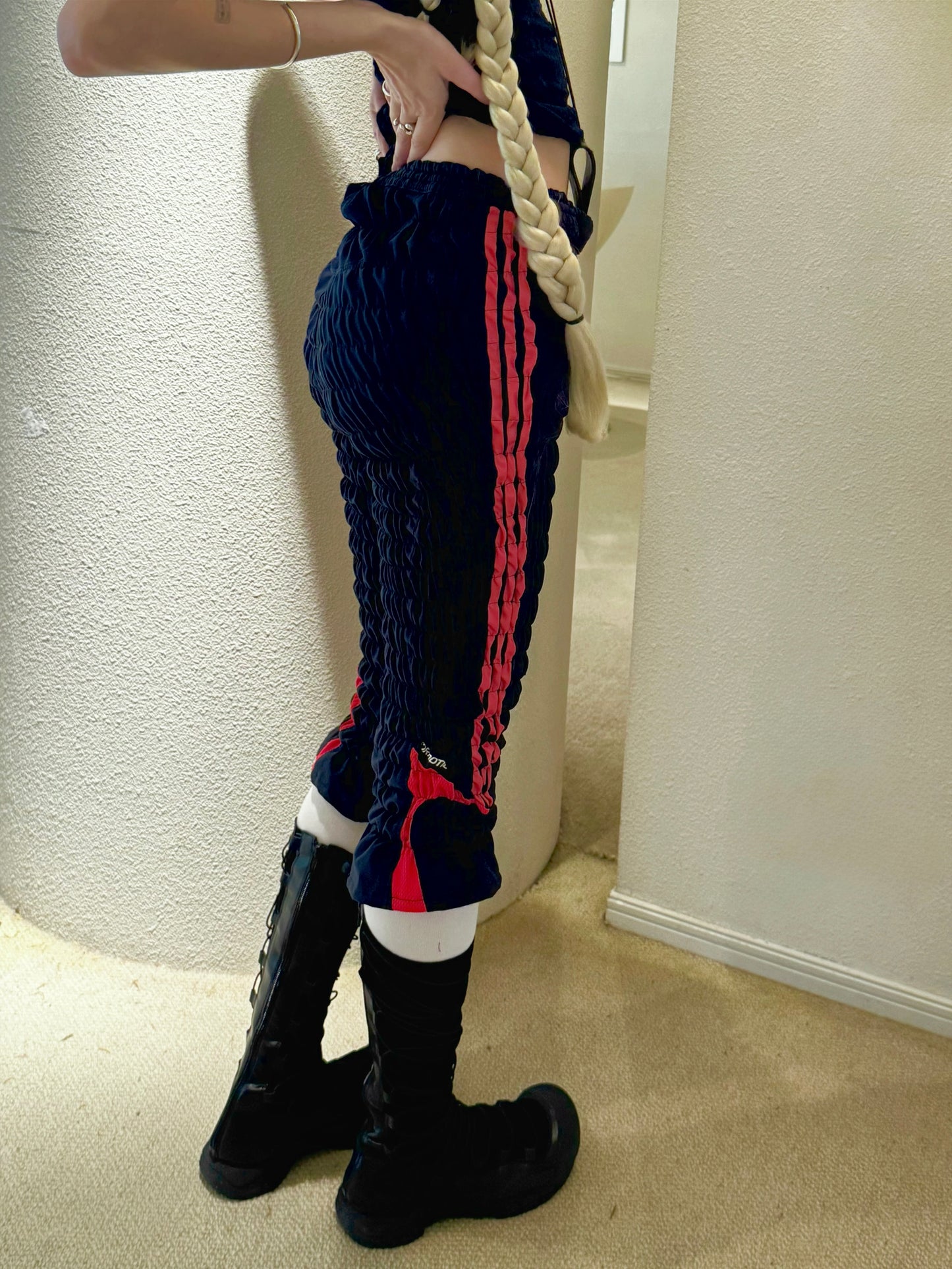 Gather jersey pants navy