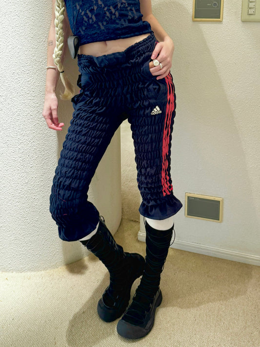 Gather jersey pants navy