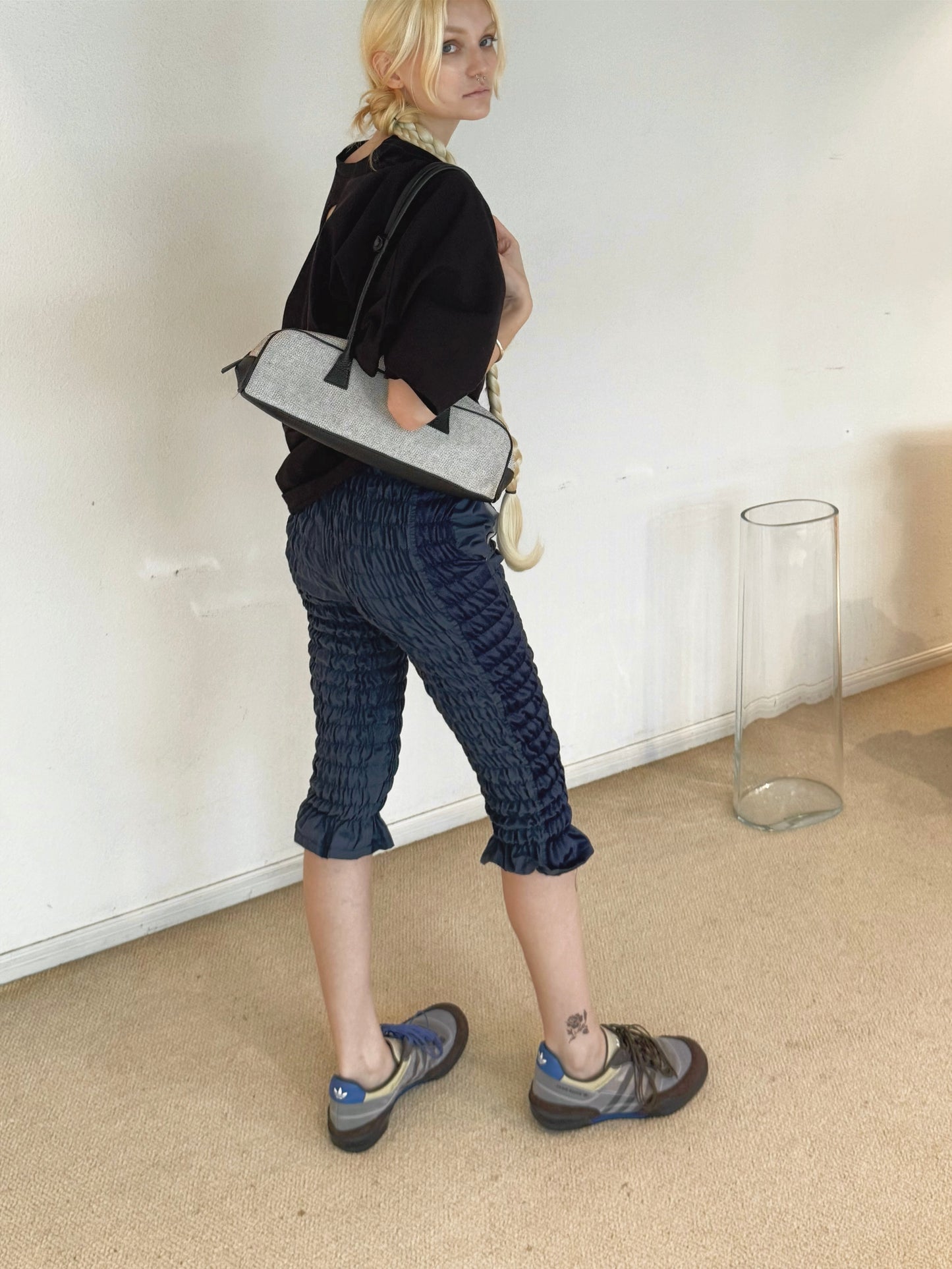 Leather french bread bag