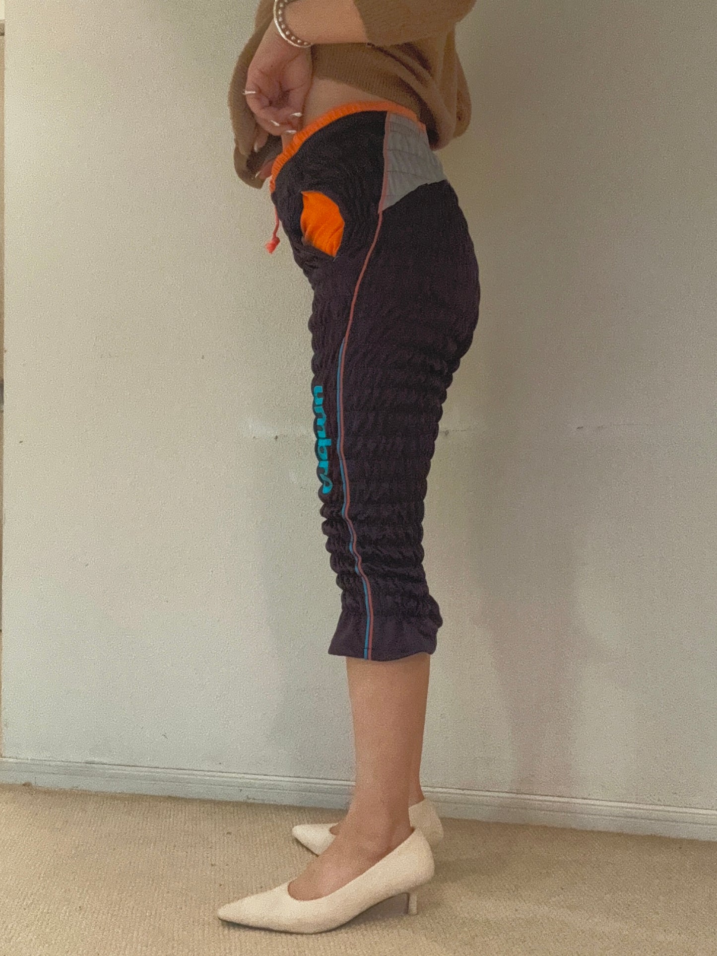 Gather jersey pants orange