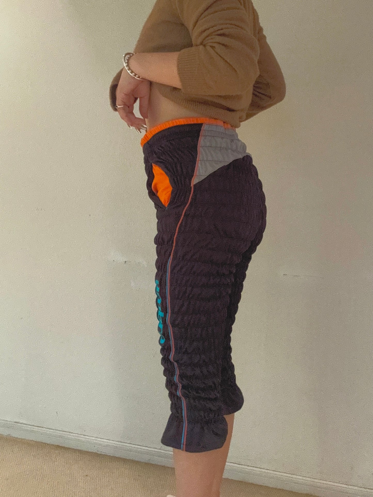 Gather jersey pants orange