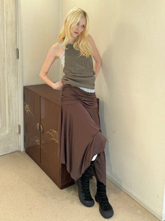 Relax shirring skirt