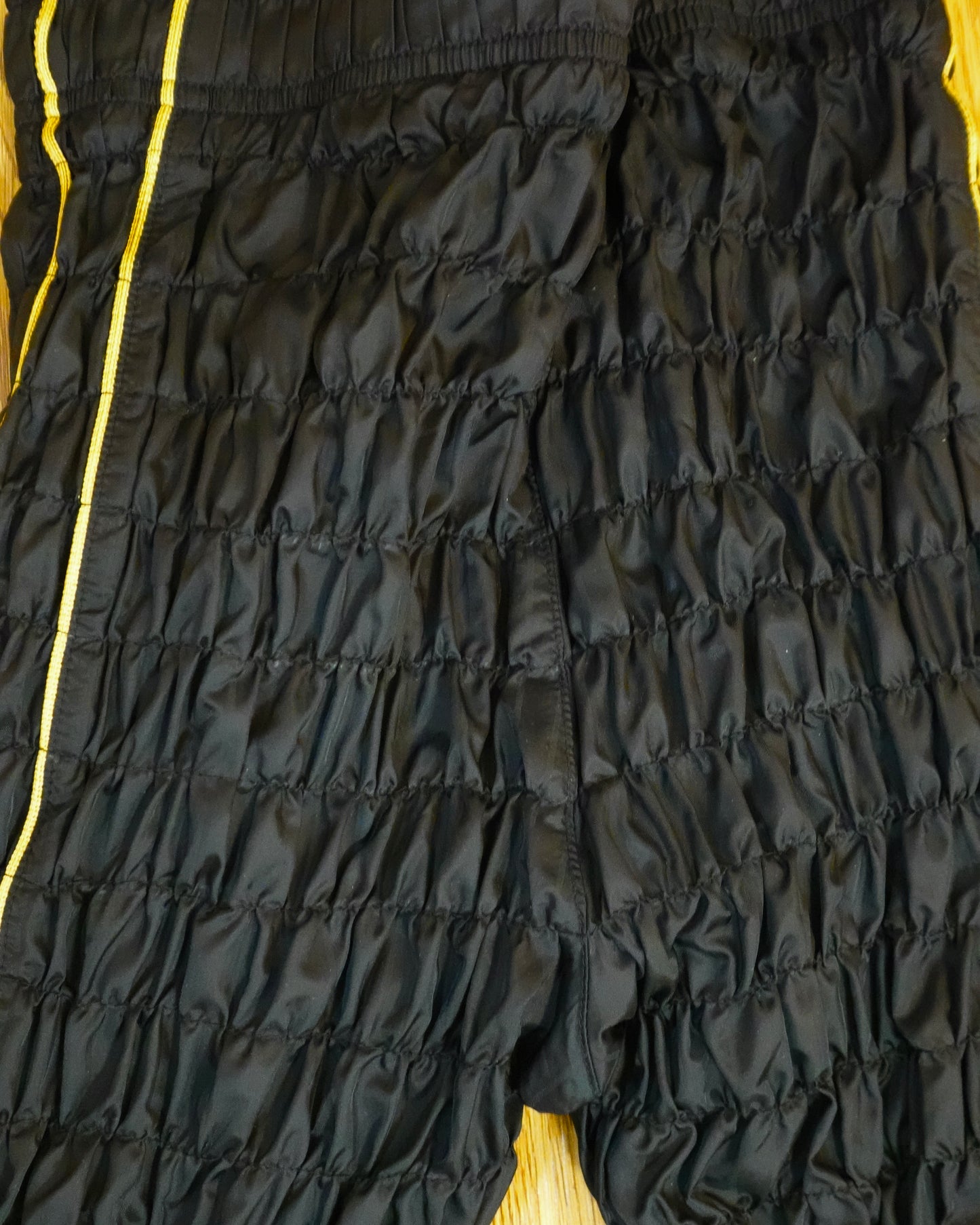 Gather jersey pants kuro a