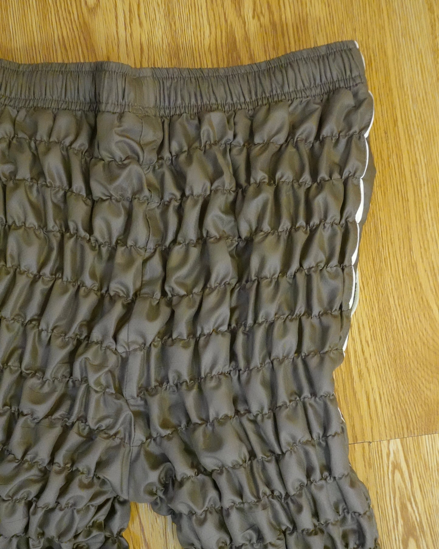 Gather jersey pants khaki