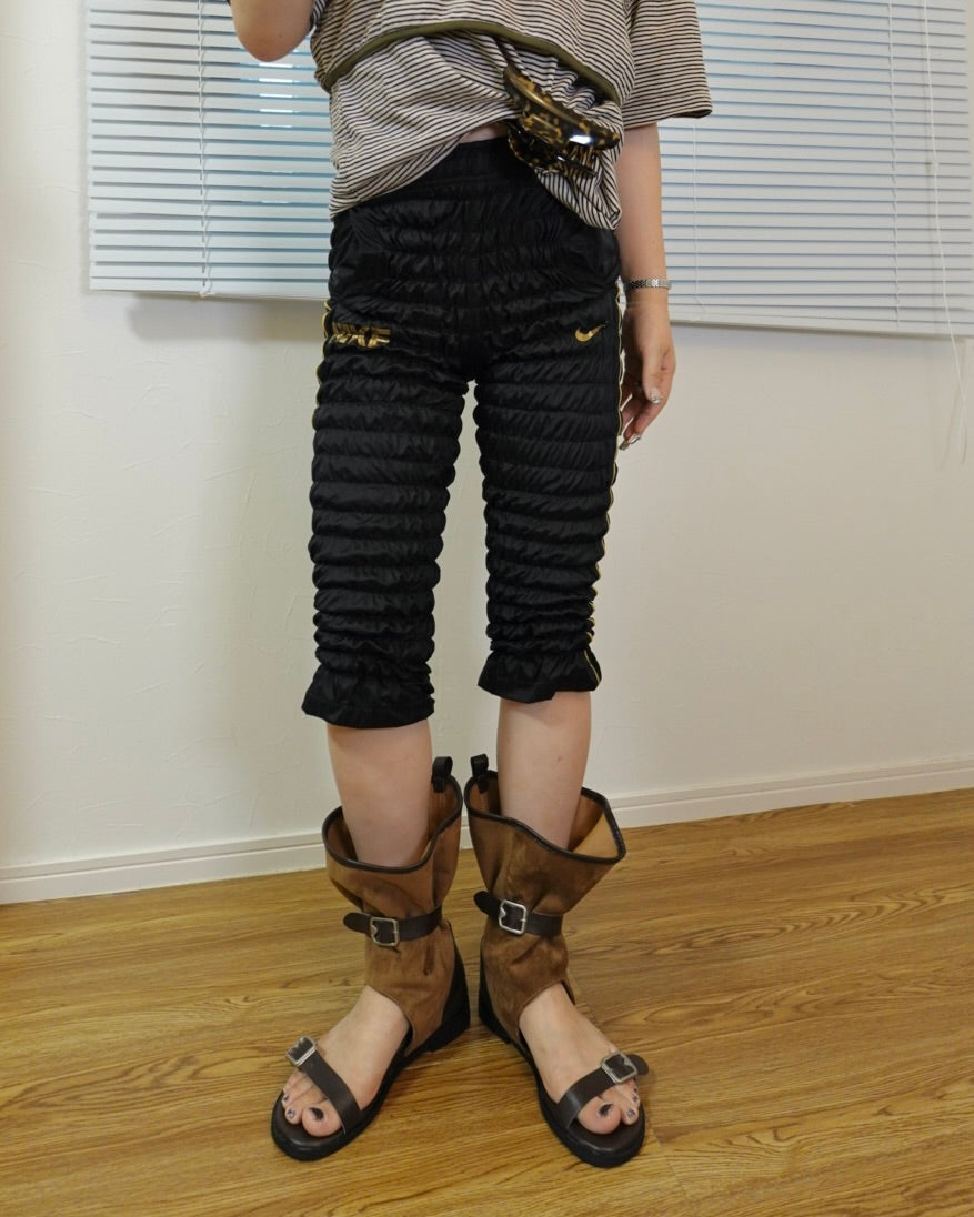 Gather jersey pants kuro a