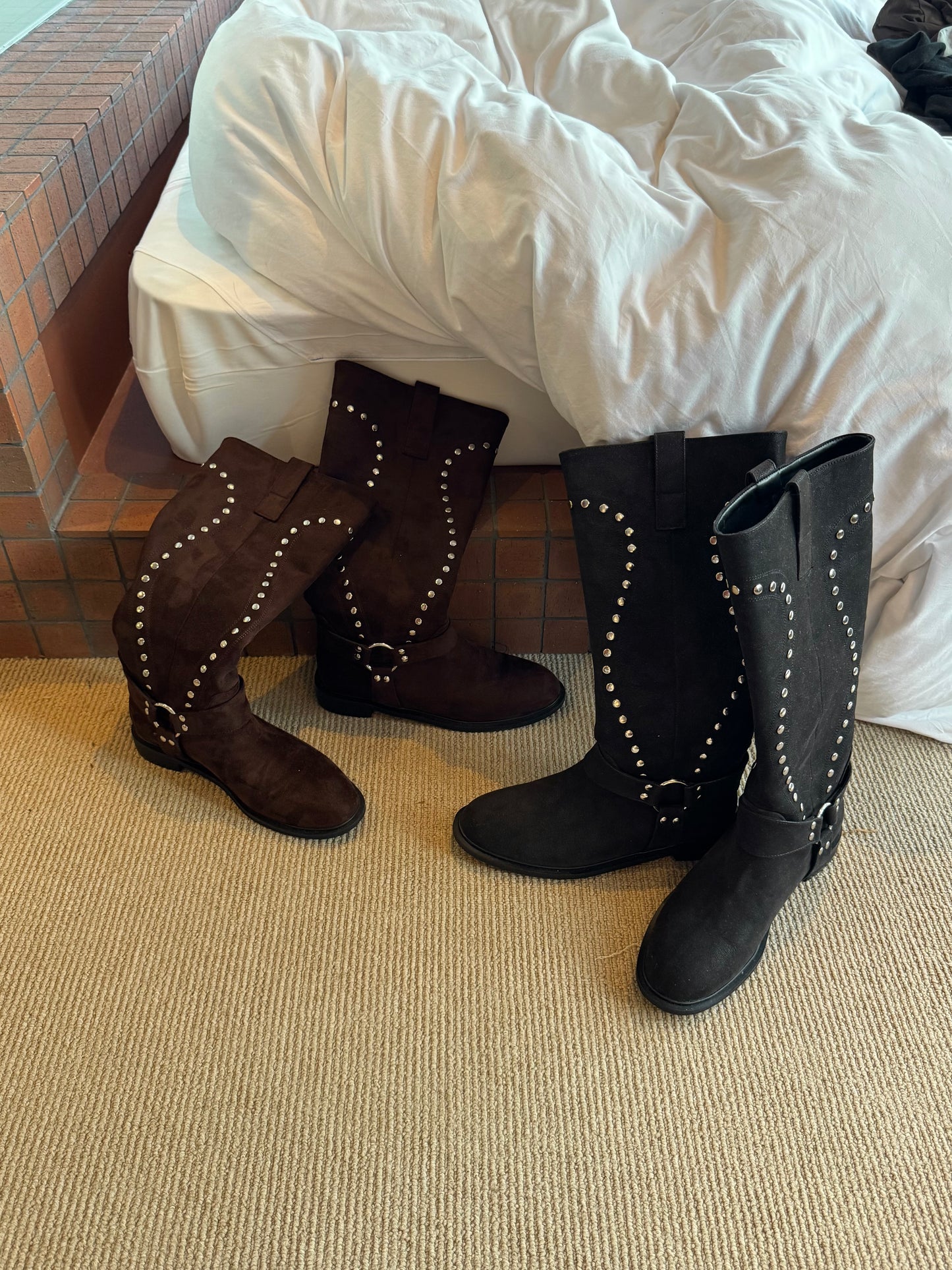 【10末再入荷予定】Studs long boots