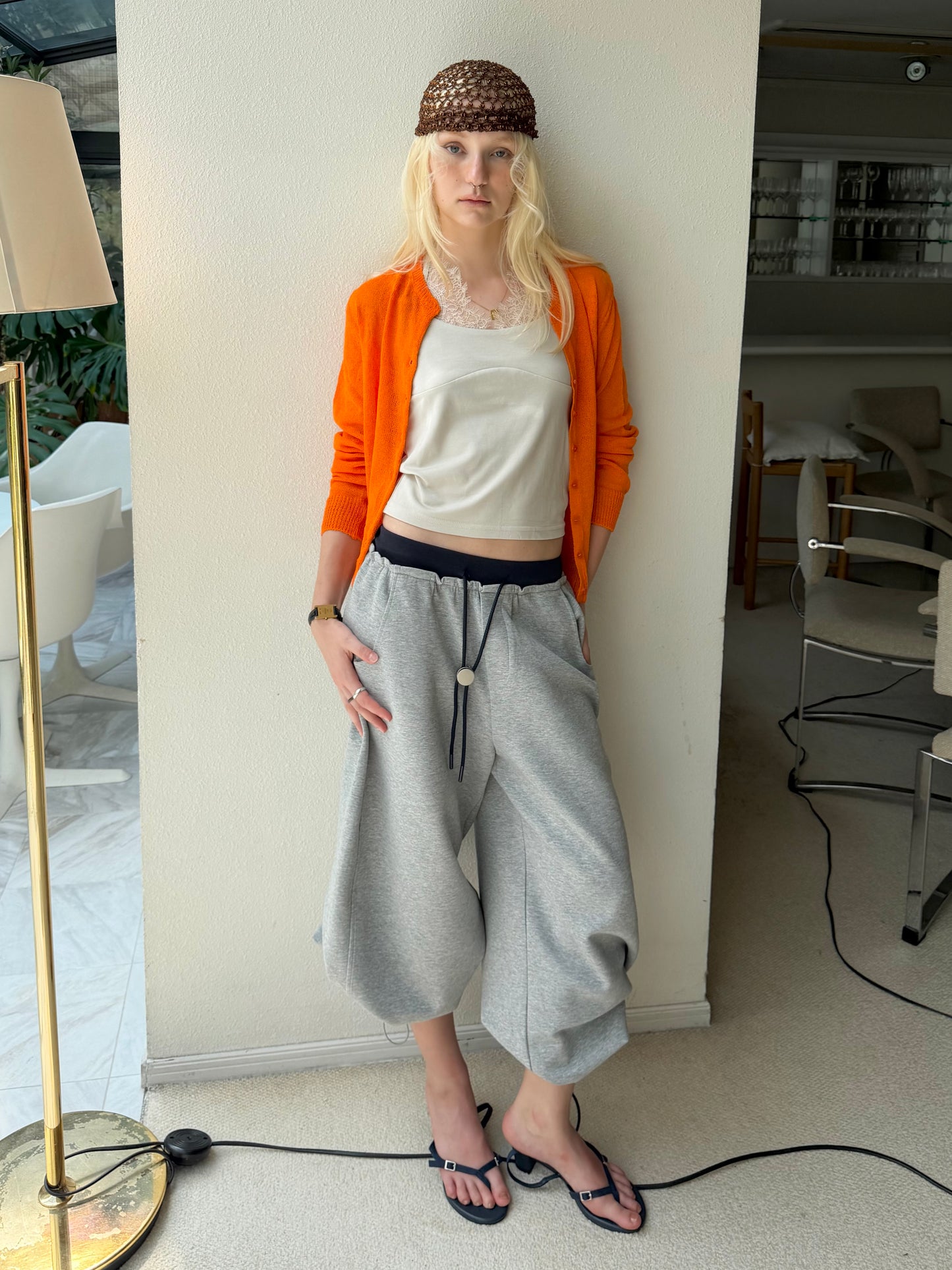 Bicolor sweat pants