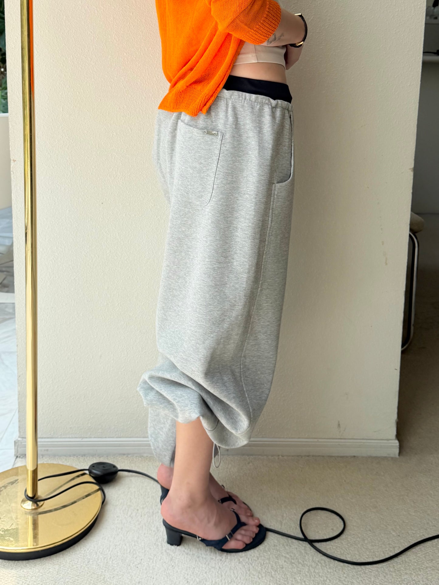 Bicolor sweat pants