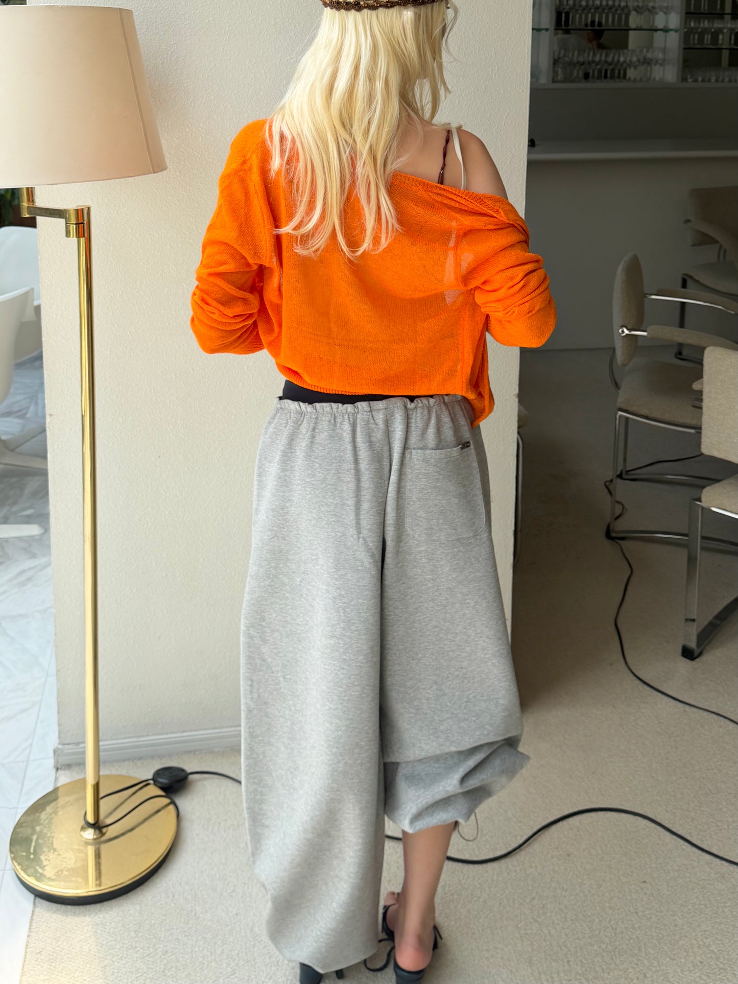 Bicolor sweat pants