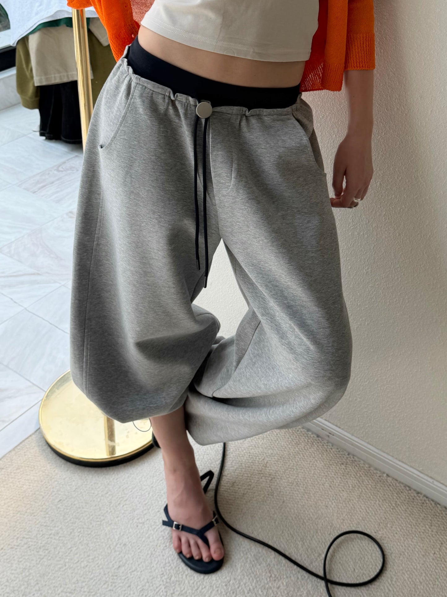 Bicolor sweat pants