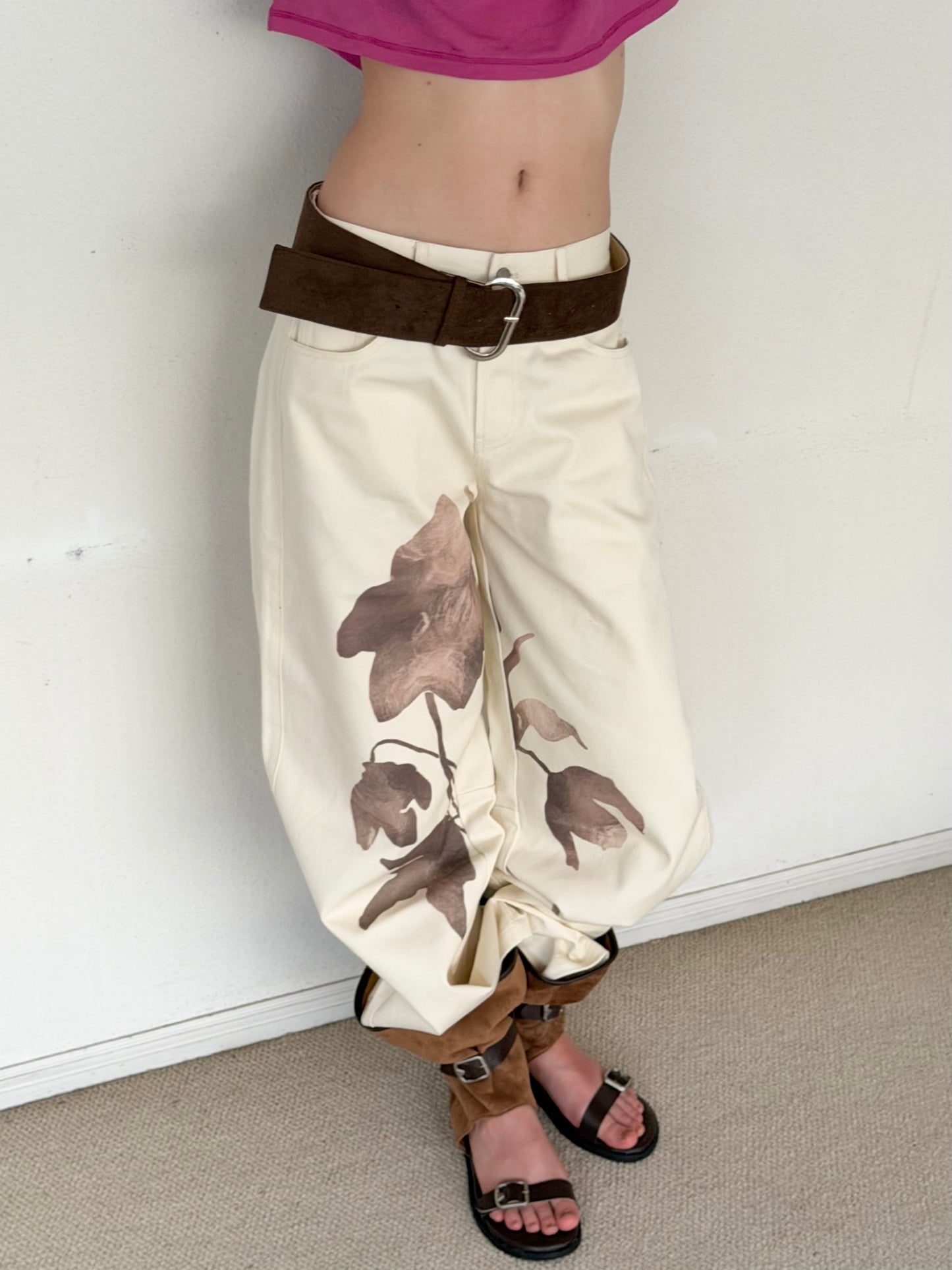 Garden denim pants