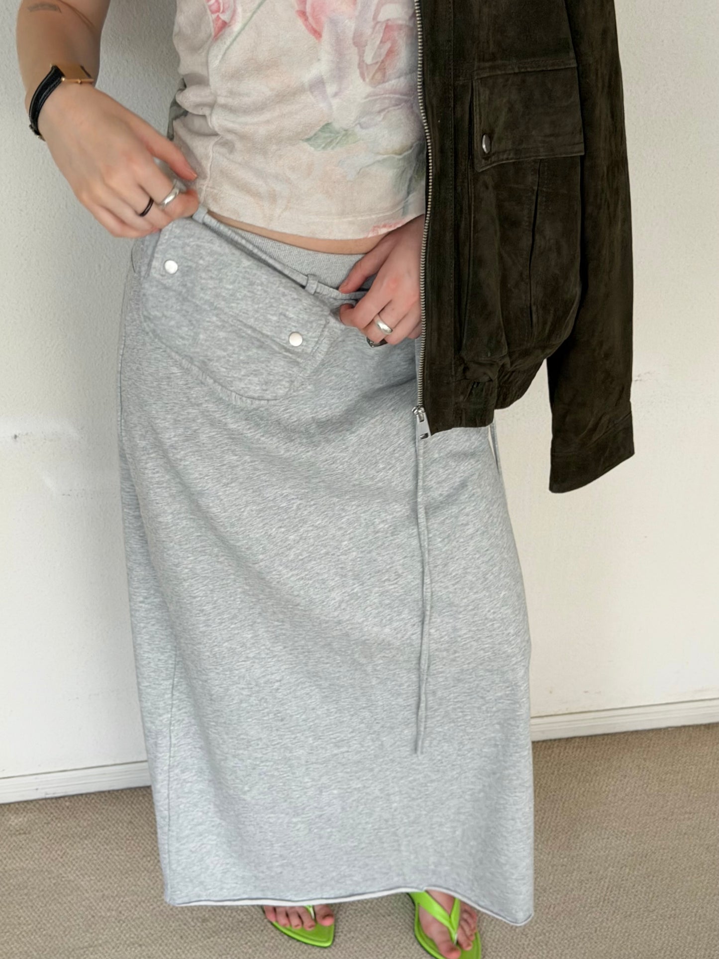 Pocket sweat skirt