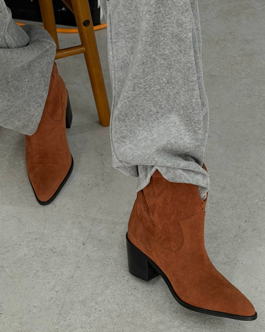 Suede western boots
