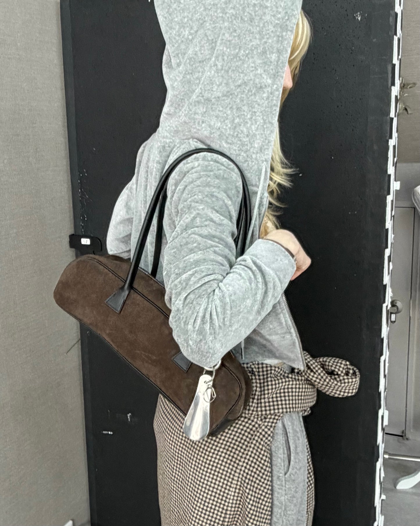 Leather french bread bag