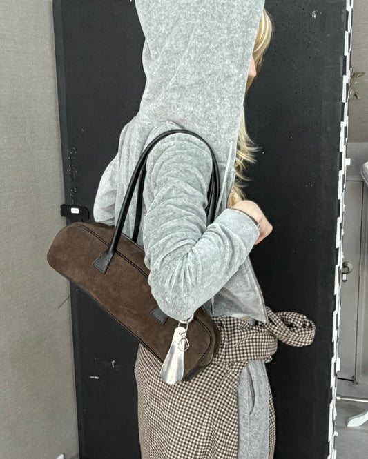 Leather french bread bag