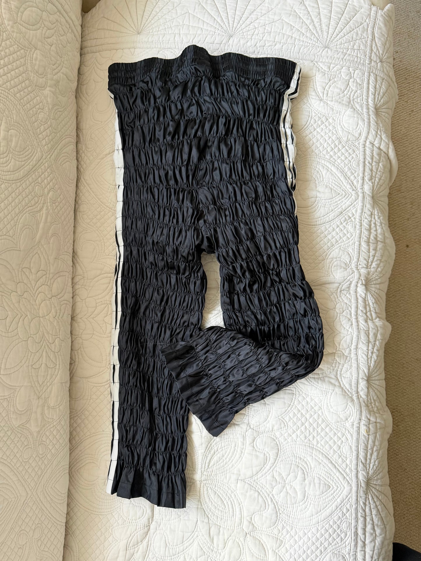 Gather jersey pants kuro b
