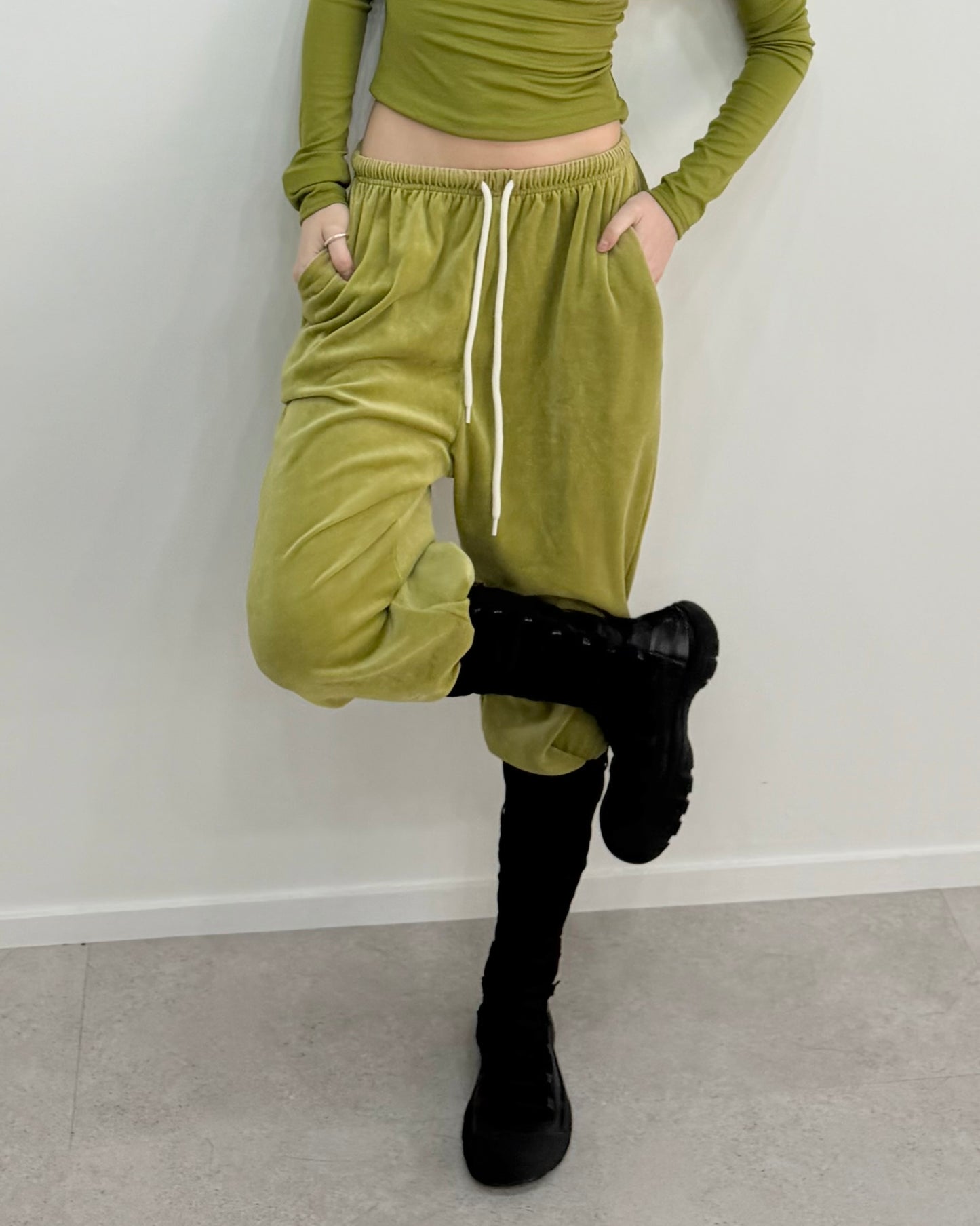 Lace up long boots