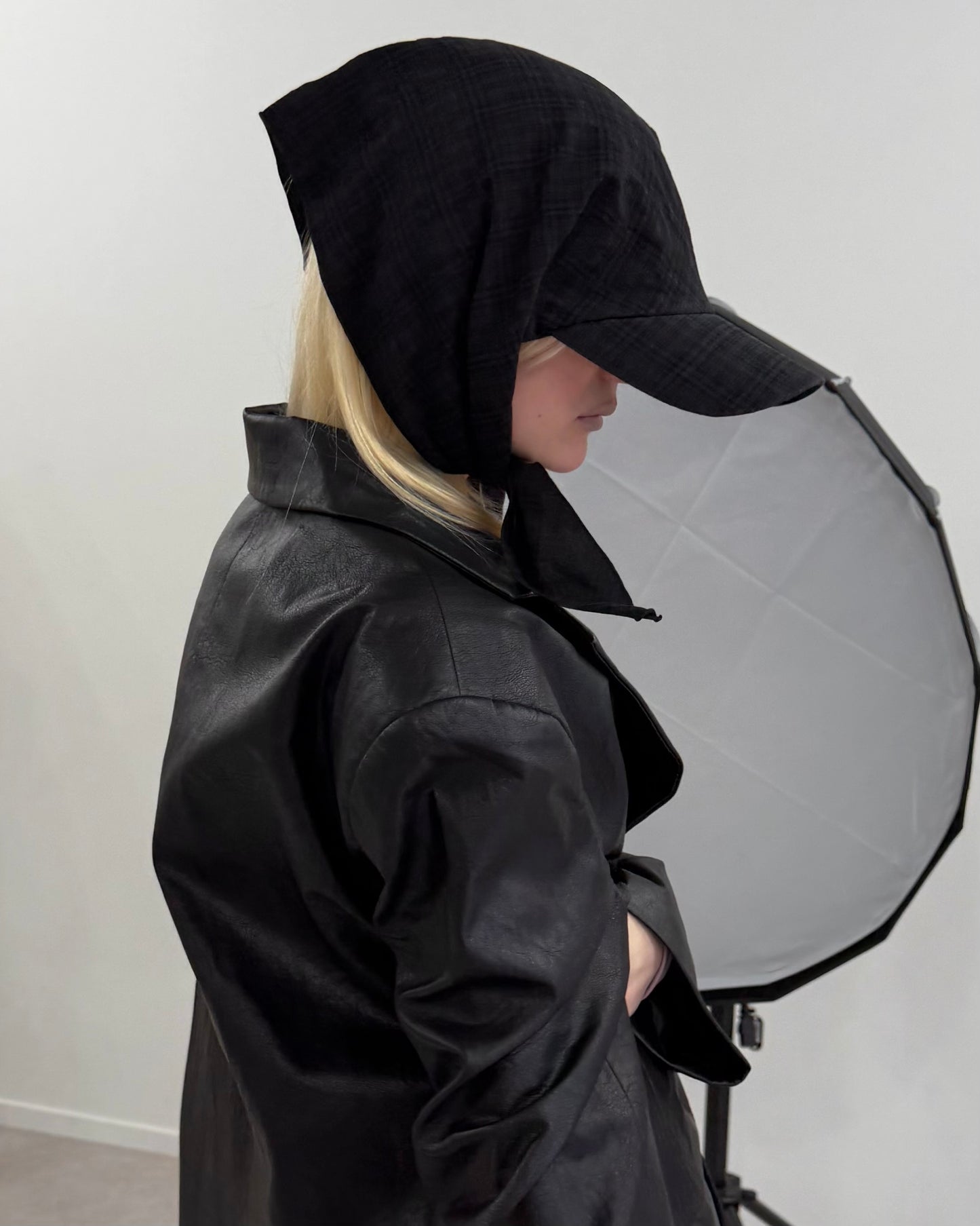 Oversized lether jacket