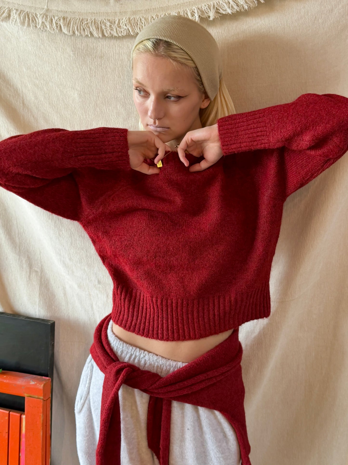Waist muffler knit