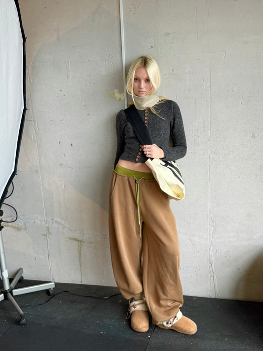 Bicolor sweat pants