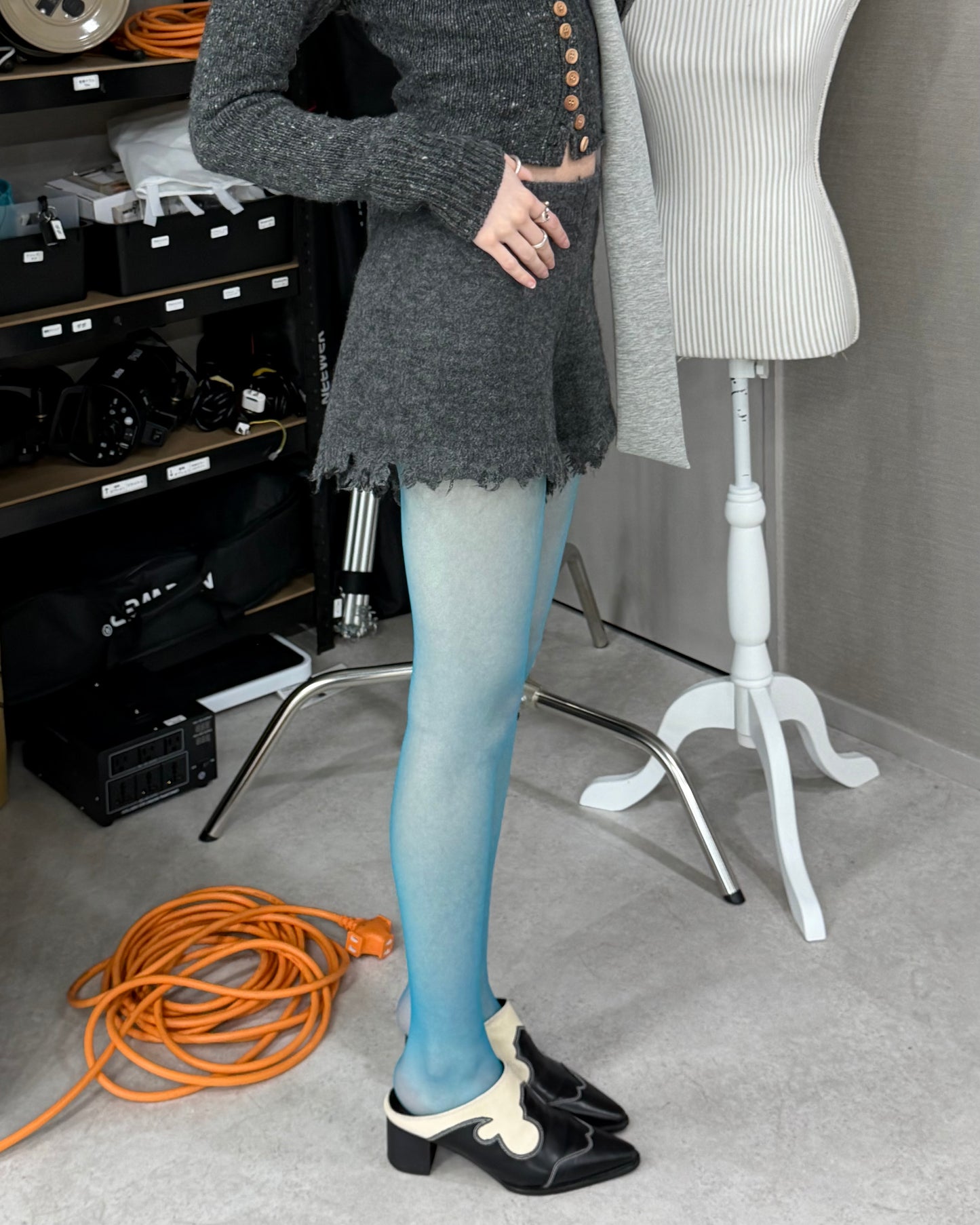 Boro knit pants