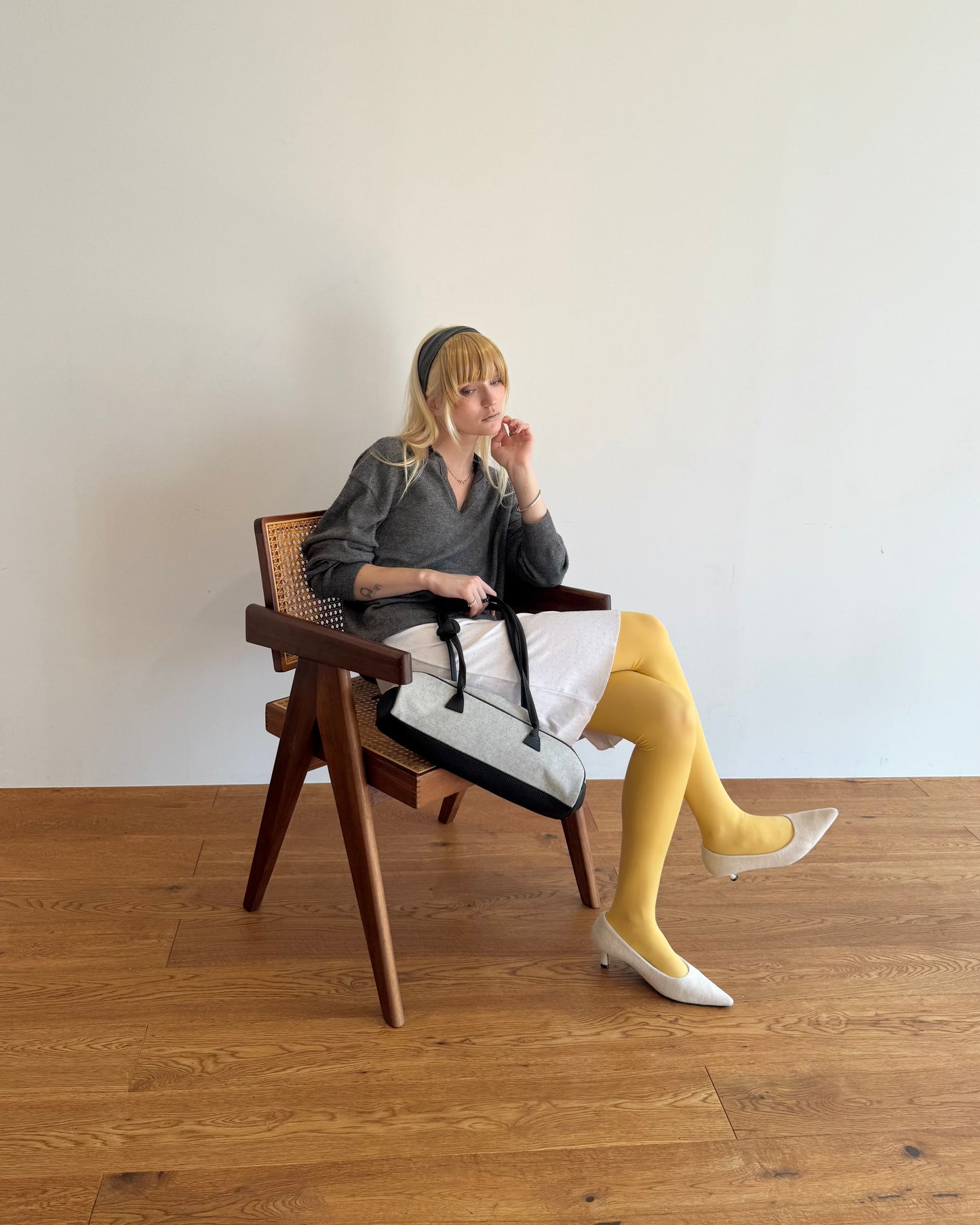 Leather french bread bag