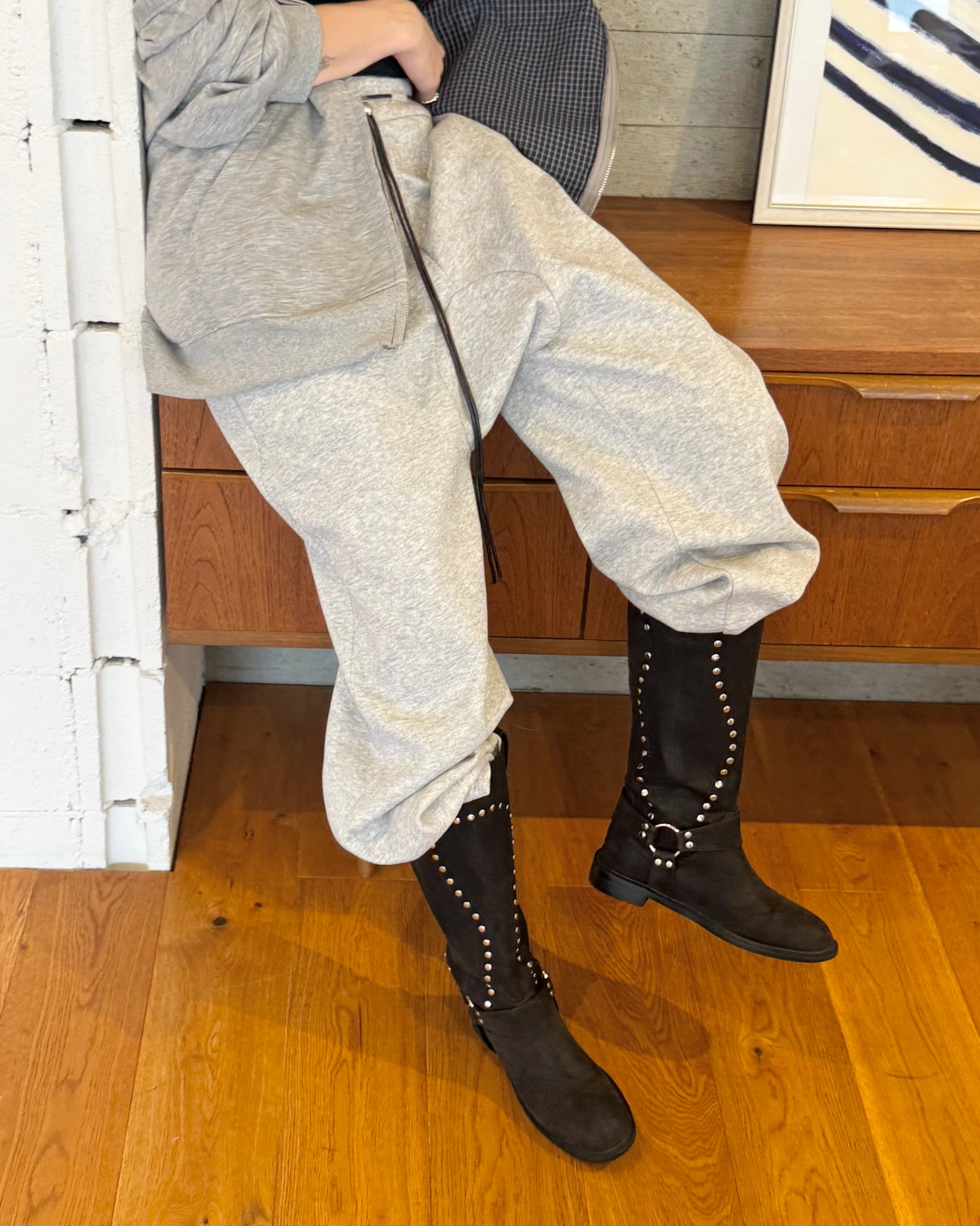 【10末再入荷予定】Studs long boots